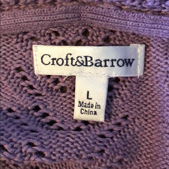 Croft & Barrow Purple Sweater Size Large - Picture 5 of 5